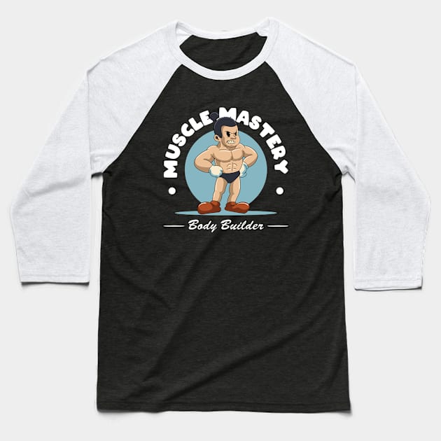 Muscle Mastery Mascot Baseball T-Shirt by milatees